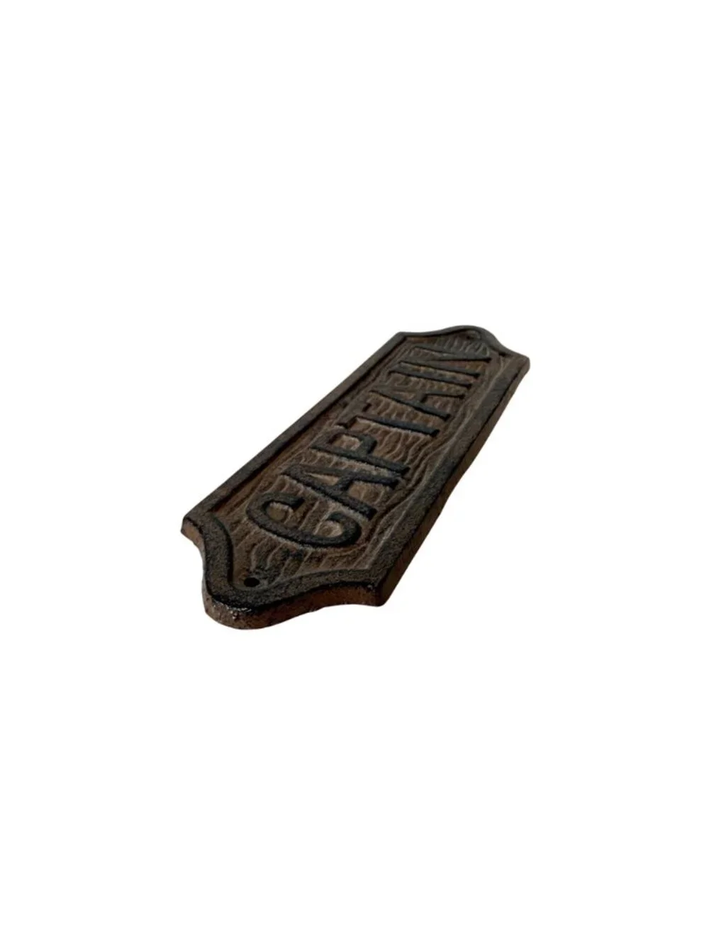 Vintage Cast Iron Captain Sign Nautical Wall Plaque Rustic Decor